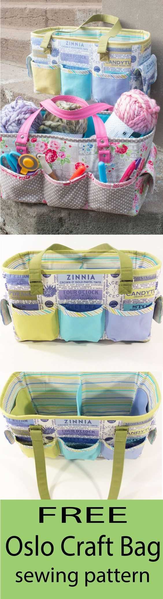 Free sewing pattern for a knitting storage bag