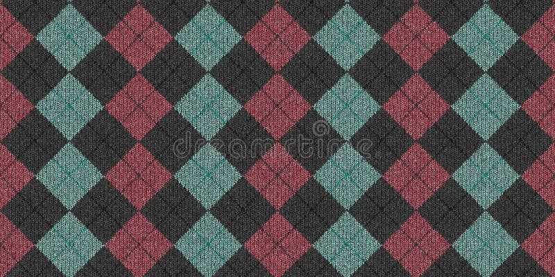 Checkered knit pattern