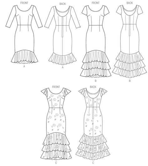 Dress pattern for knit fabric