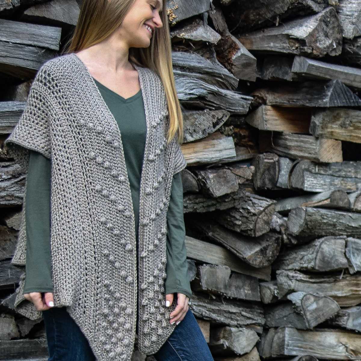 Easy knit ruana pattern