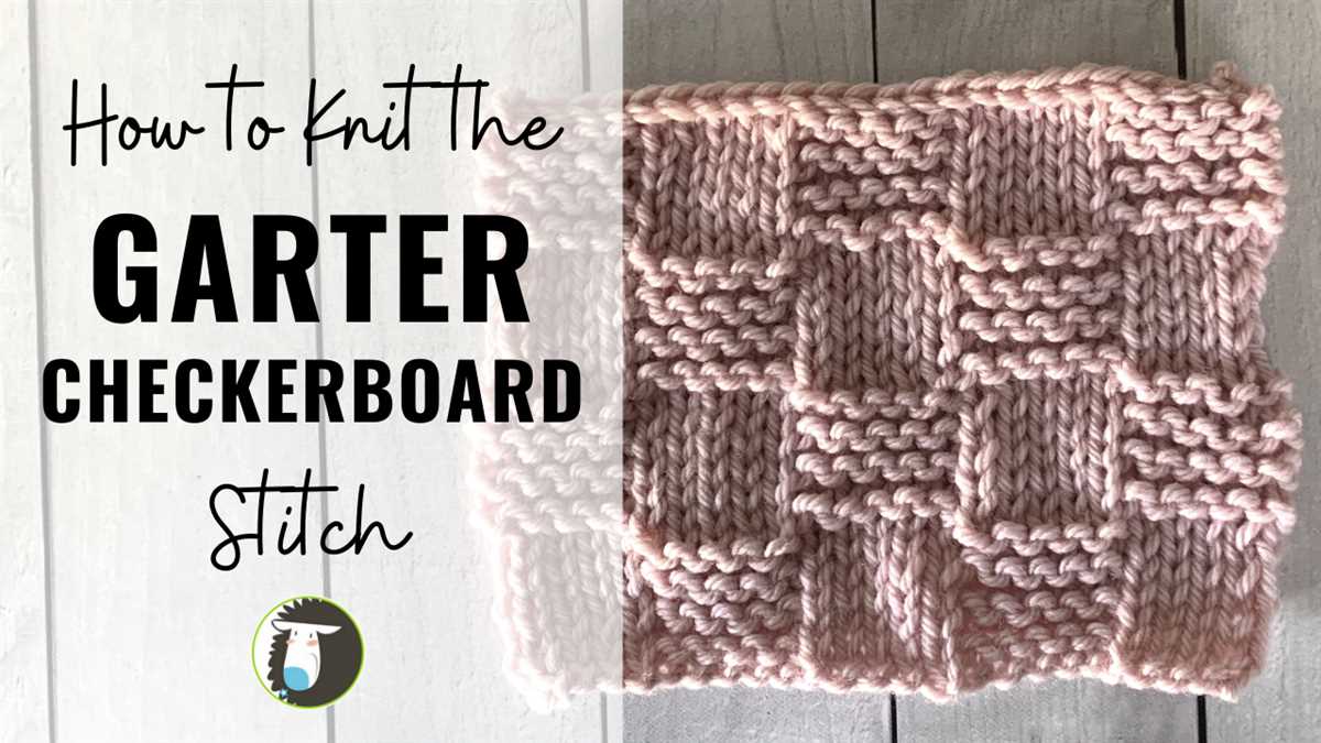 How to knit checkerboard pattern with two colors