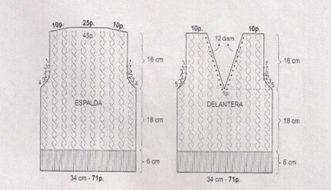 Free v-neck vest knitting pattern