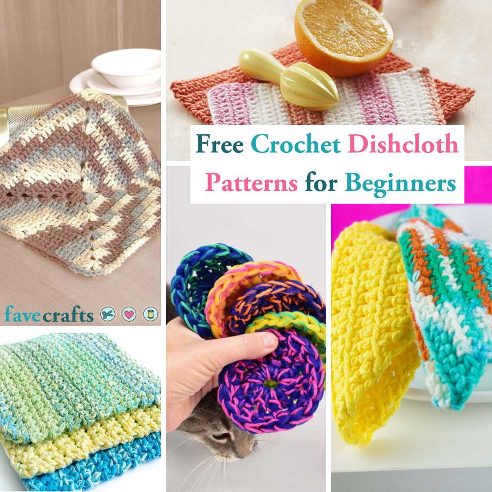 Beginner easy knit dishcloth pattern