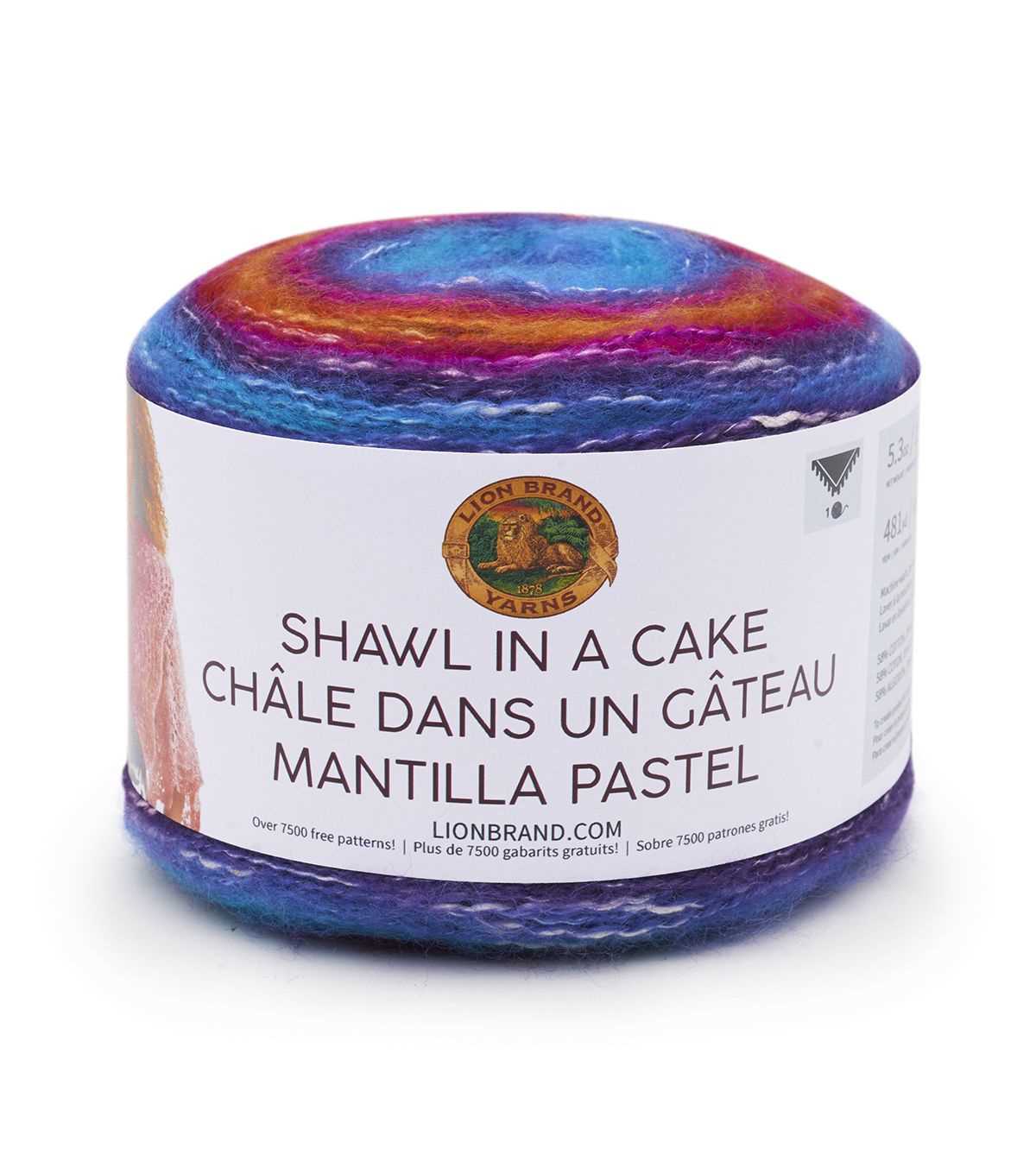 Lion brand shawl in a cake knitting patterns