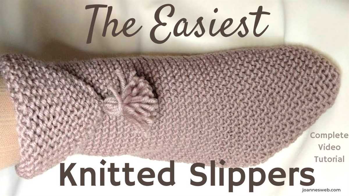 Pattern for knitted slippers from phentex