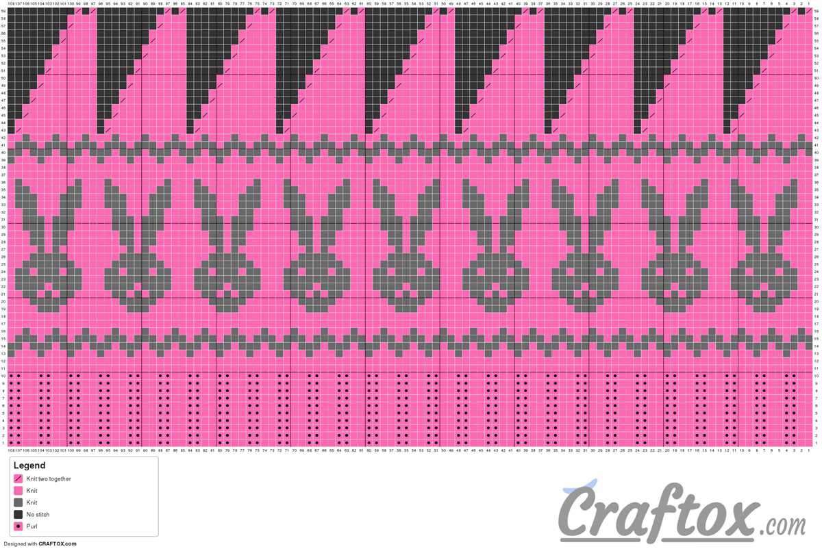 Free charted knitting patterns