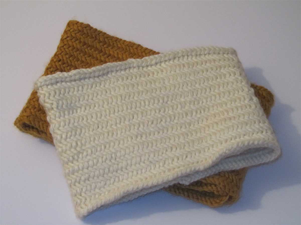Herringbone knitting pattern in the round