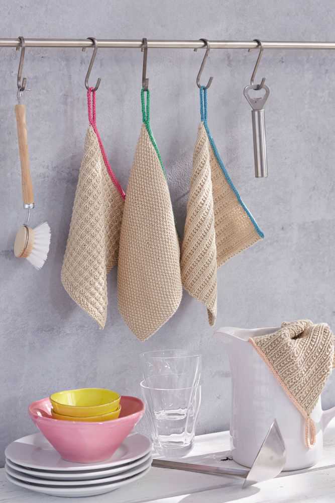 Waffle pattern knit dishcloth
