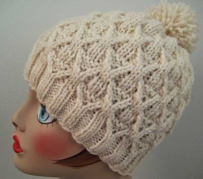 Link hat pattern knit