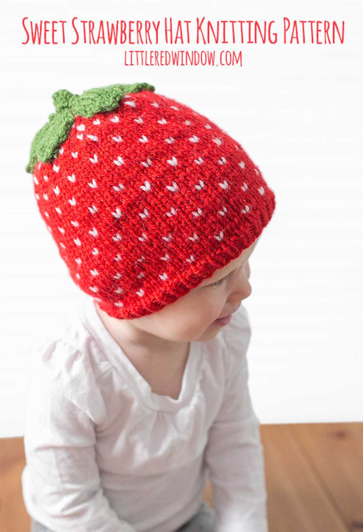 Strawberry knit hat pattern