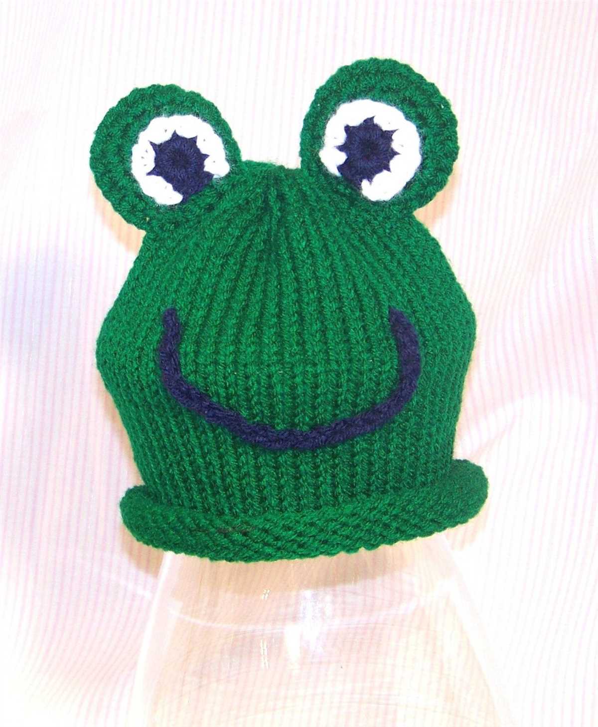 Frog hat knitting pattern free