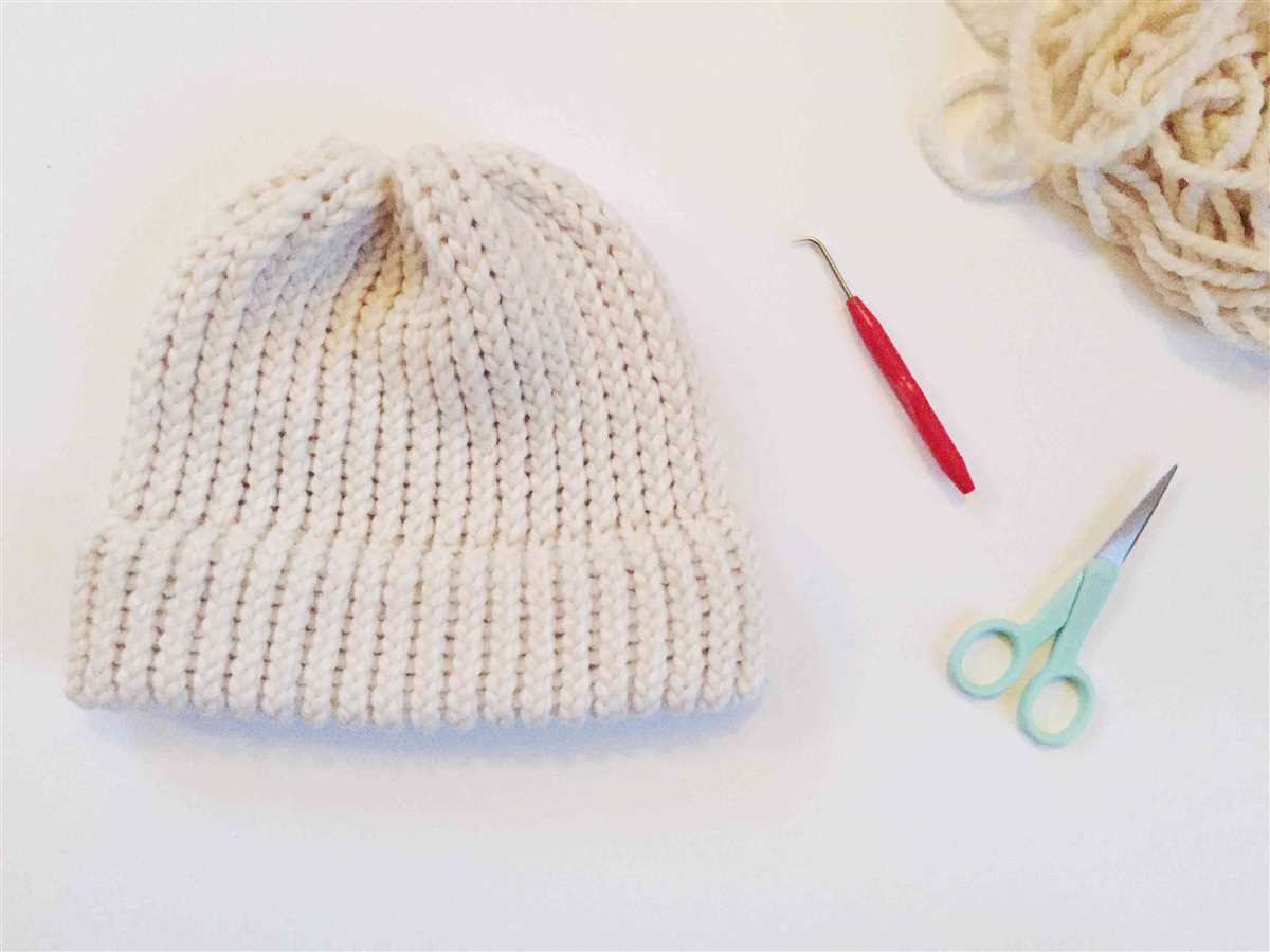 Double knit beanie hat pattern