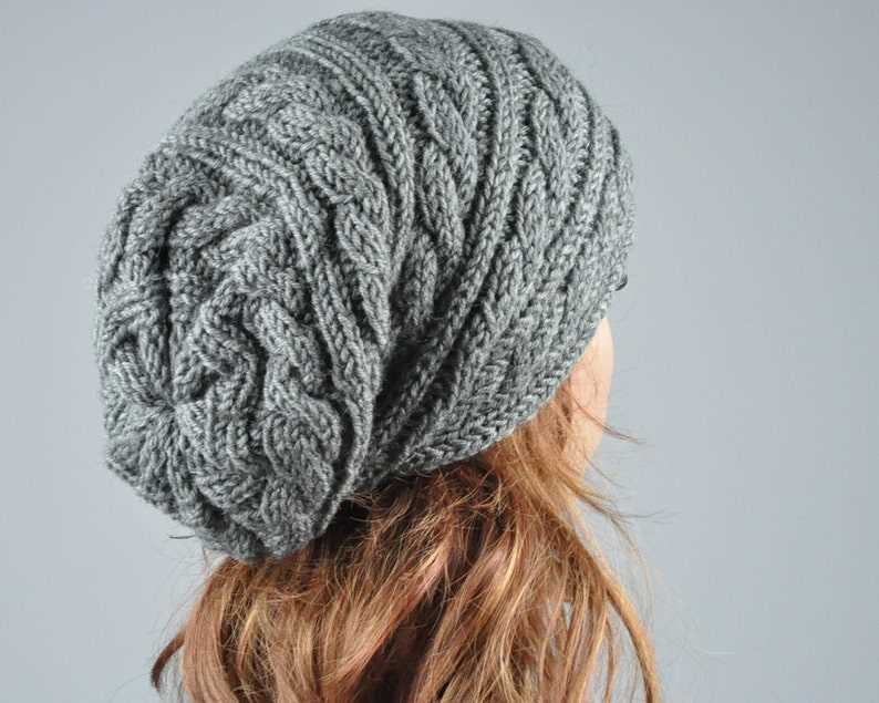 Knit slouchy hat pattern