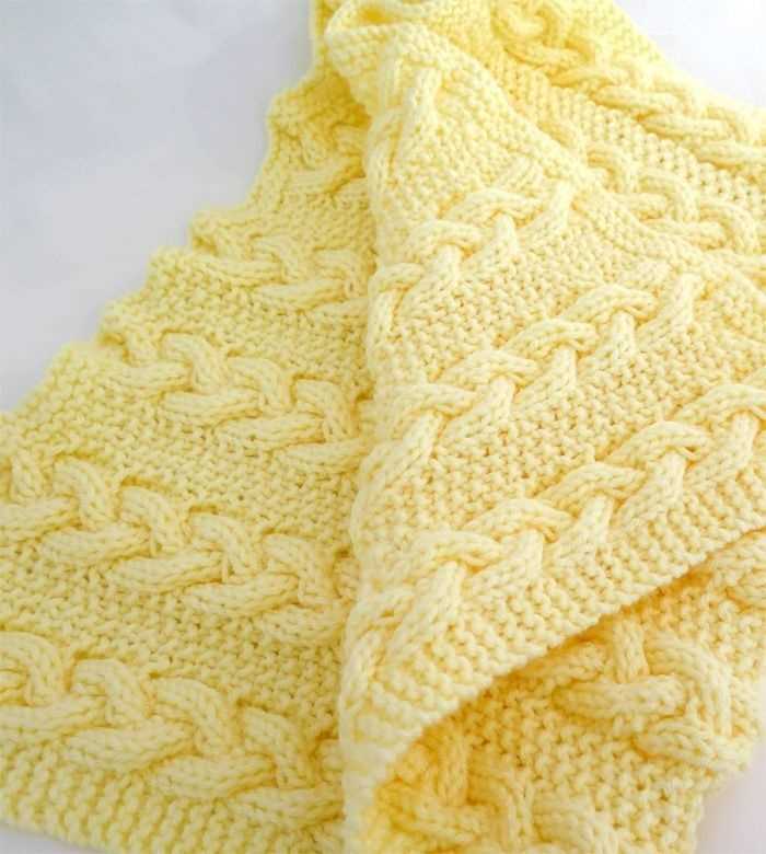 Reversible blanket knitting pattern