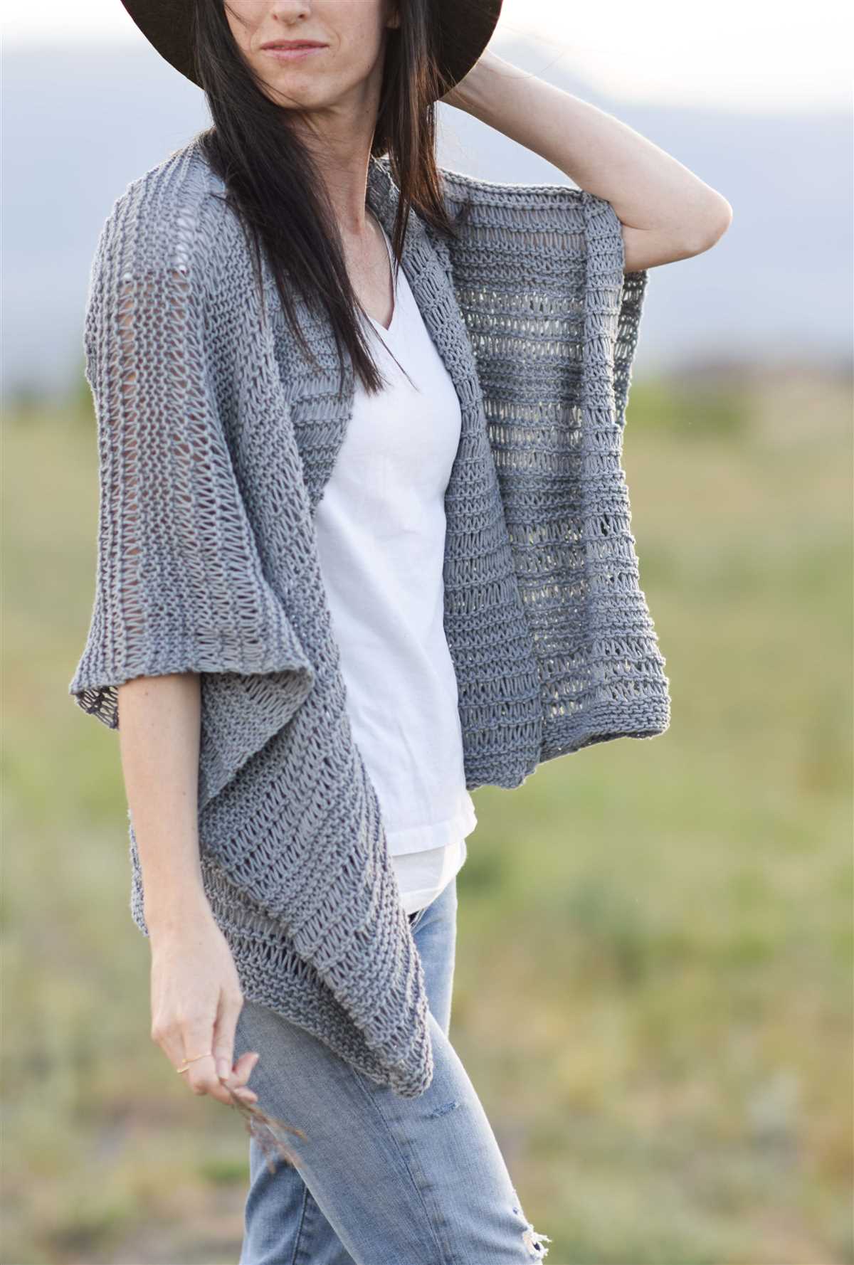 Knit kimono cardigan pattern