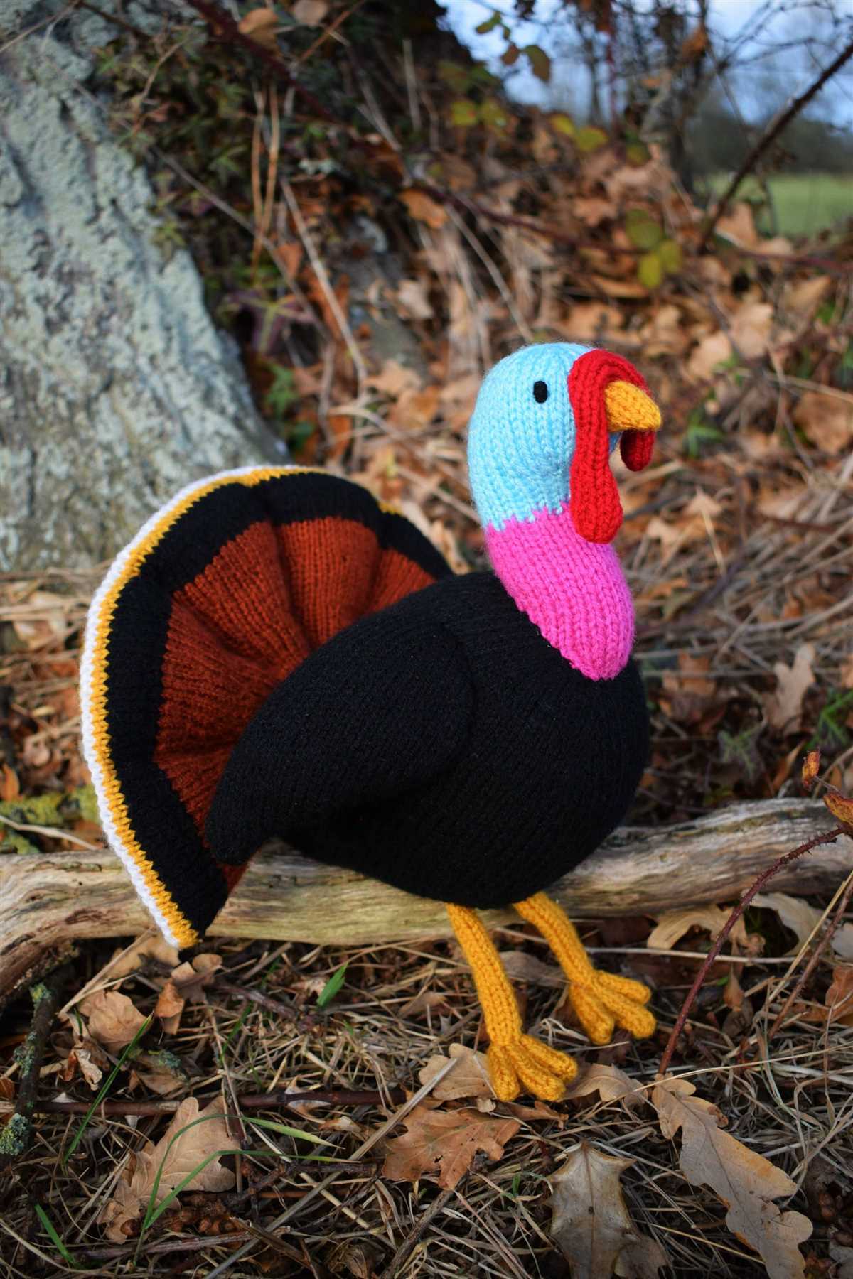 Knitted turkey pattern