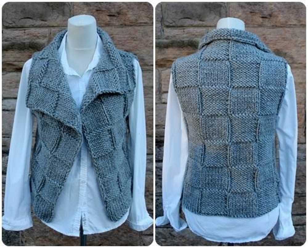 Knitted tabard vest pattern