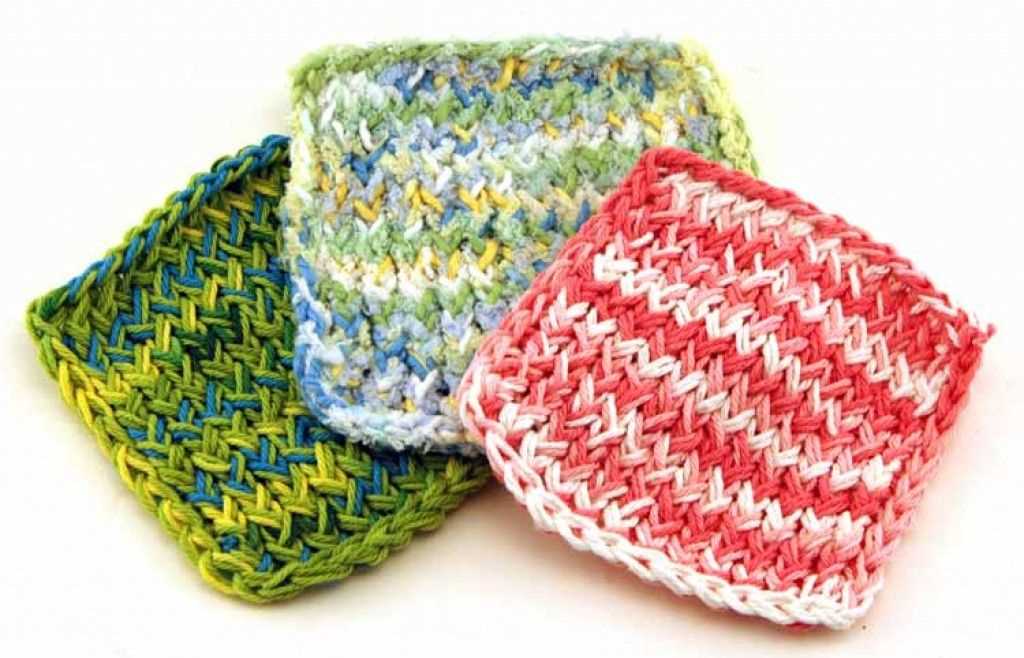 Round dishcloth knitting pattern