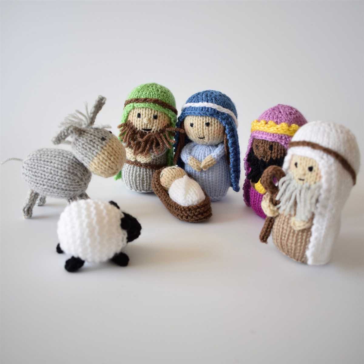 Knit nativity pattern