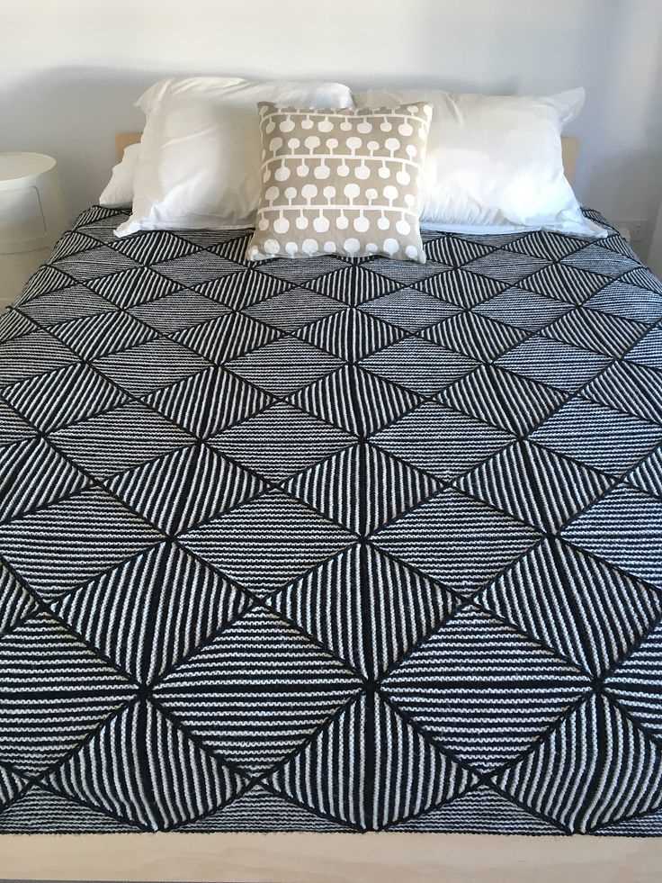 Geometric knit blanket patterns