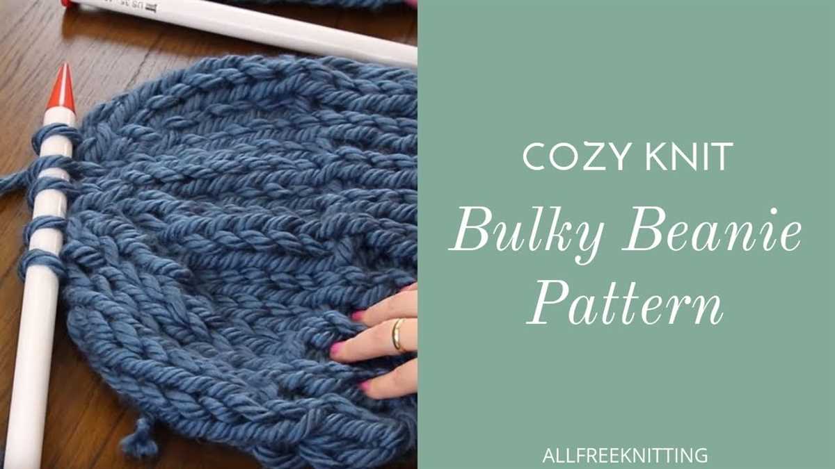 Knitting patterns with bulky yarn