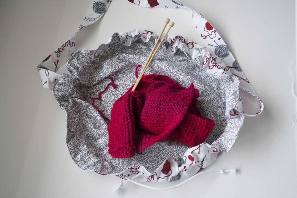 Knit string bag pattern