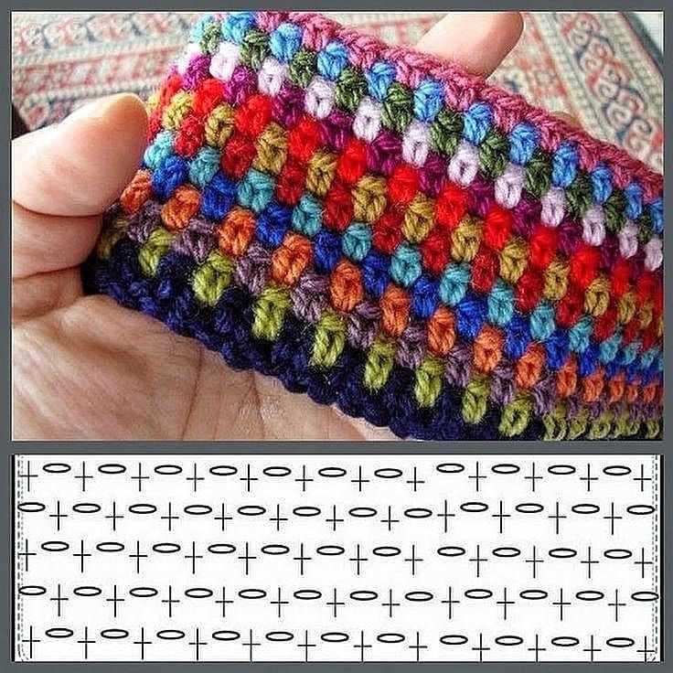 Creating patterns in knitting with many colors