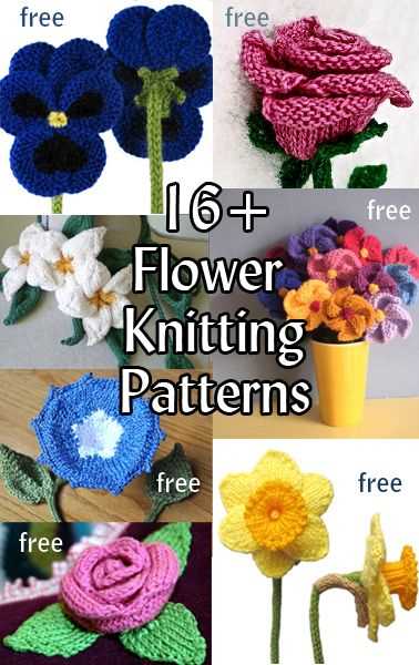 Knitted flowers patterns