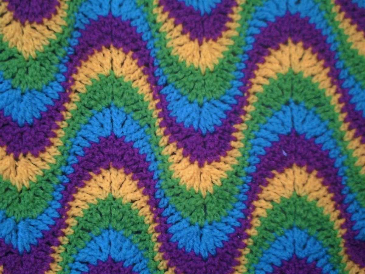 Knitted waves ripple pattern