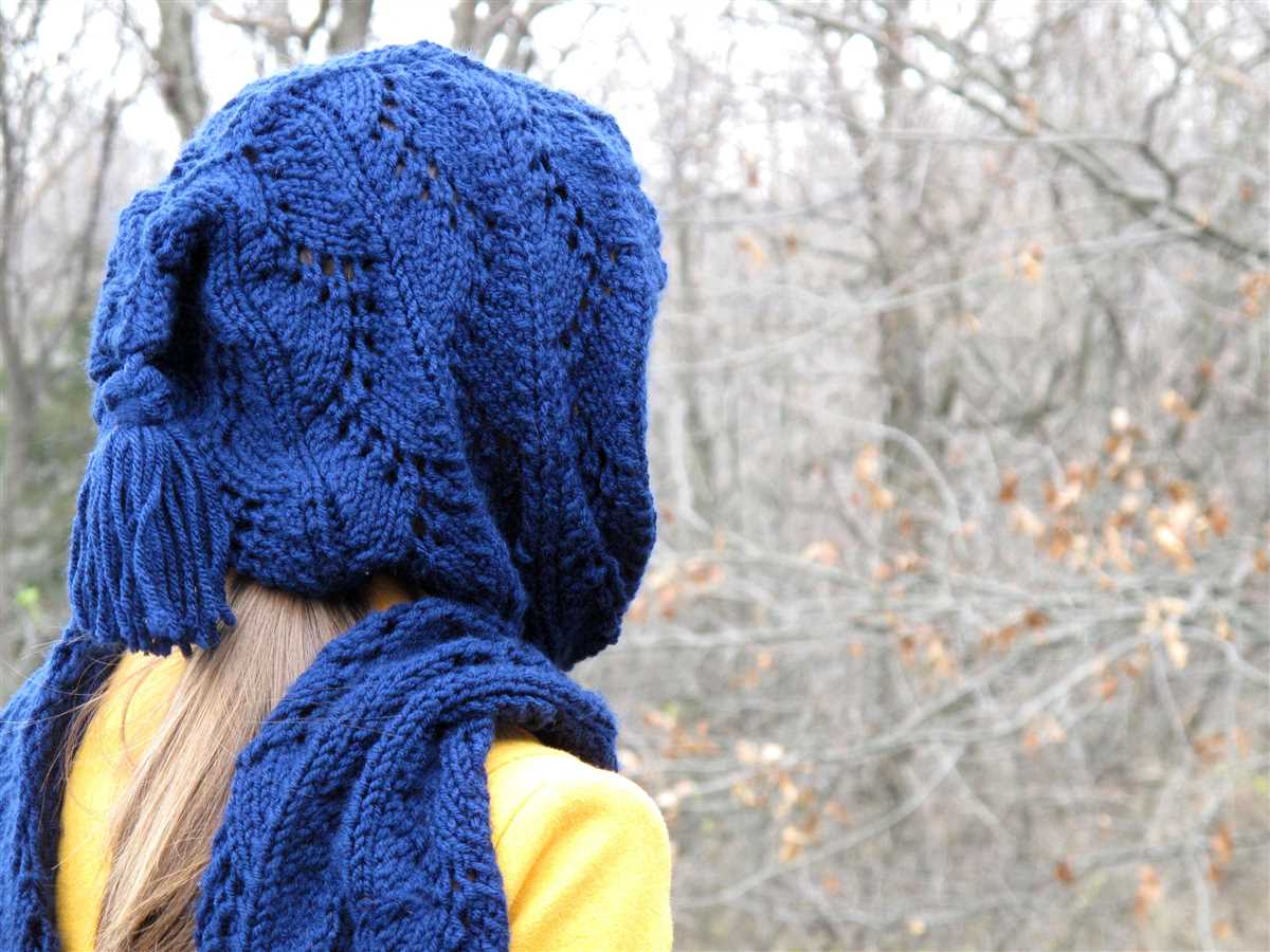 Knitted scarf and hat patterns