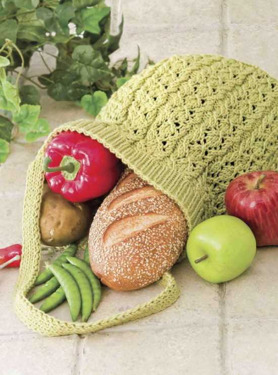 Knitted shopping bag free pattern