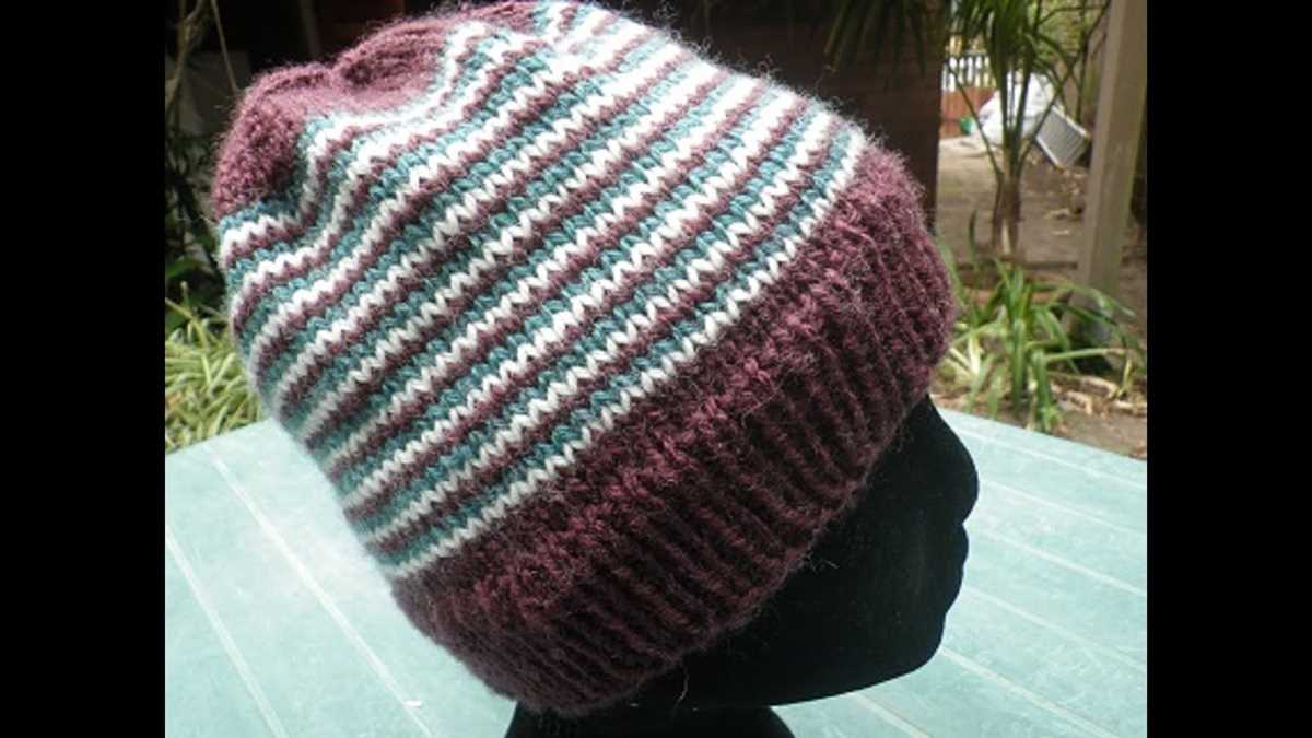 Double knit beanie hat pattern