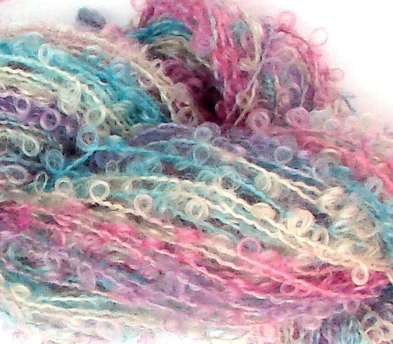 Boucle yarn knit patterns