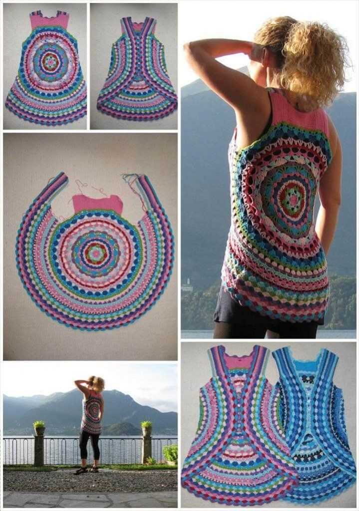 Knitted circular jacket pattern
