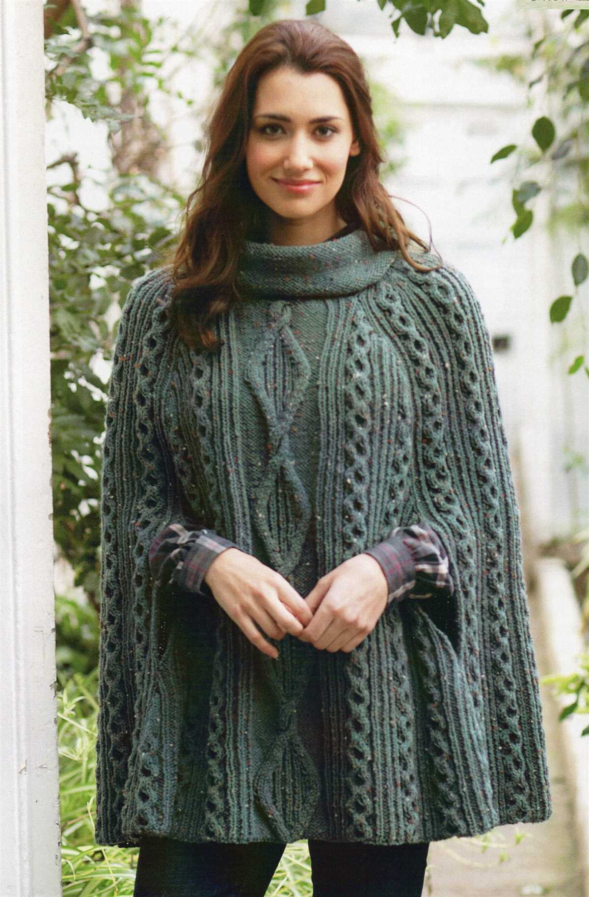 Free poncho knitting patterns for ladies