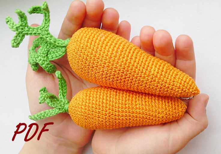 Knitting pattern for a carrot