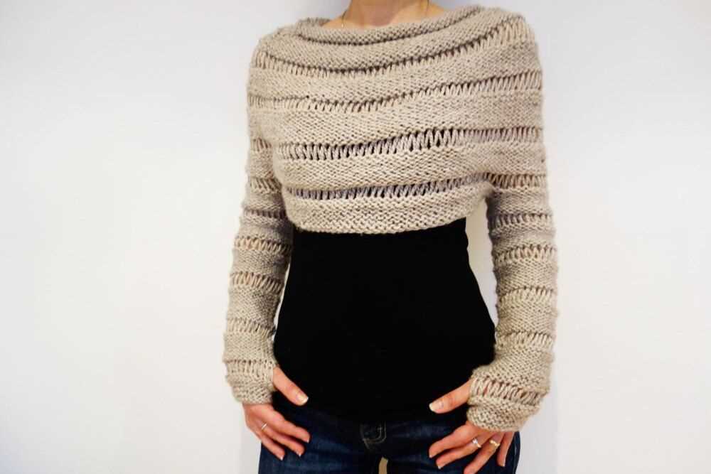 Knitted cropped sweater pattern