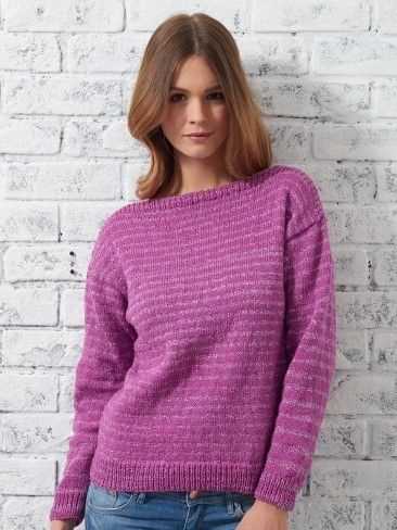 Free boat neck jumper knitting pattern