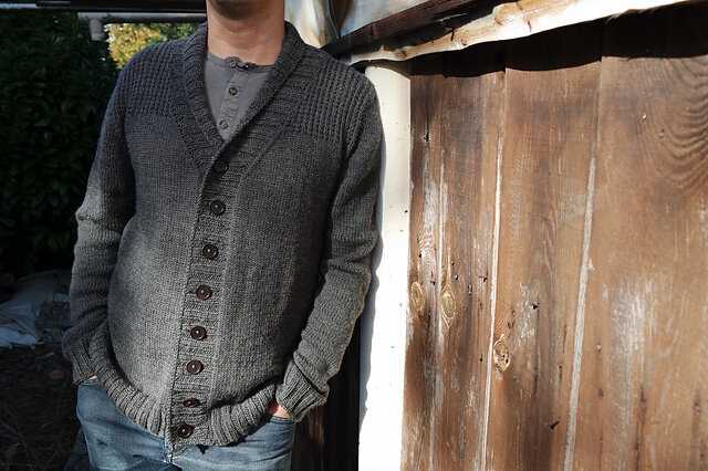 Men's knitted cardigan pattern