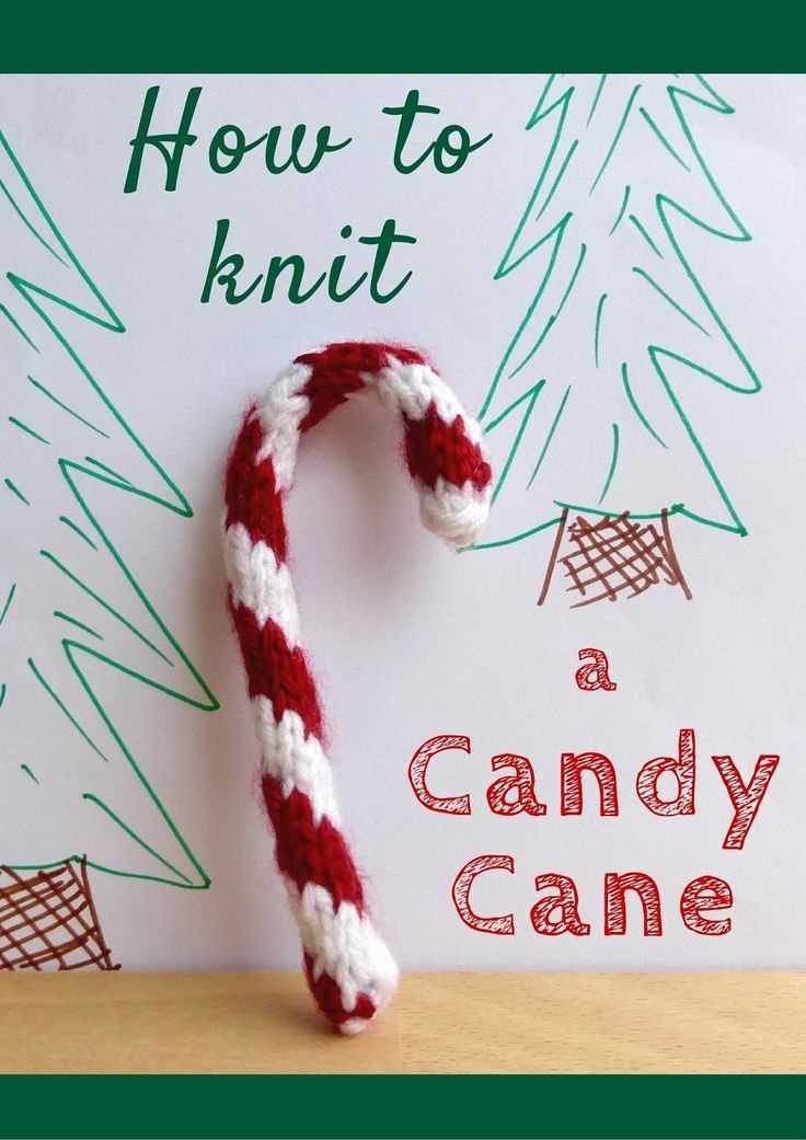 Knitted candy cane pattern