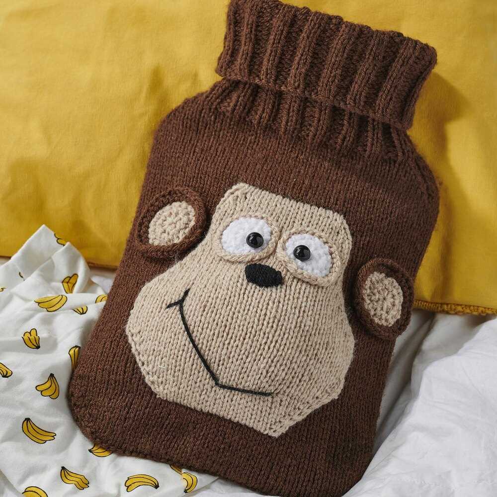 Free knitting pattern hot water bottle cover uk