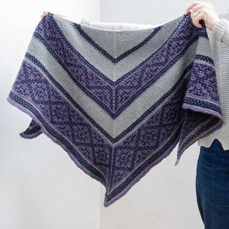 Mosaic shawl knit pattern