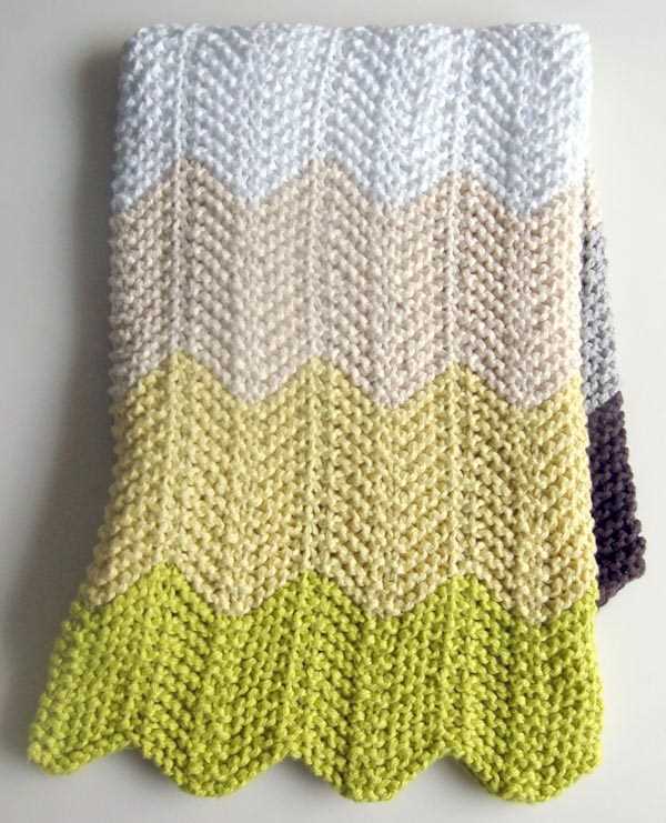 Knit chevron blanket pattern