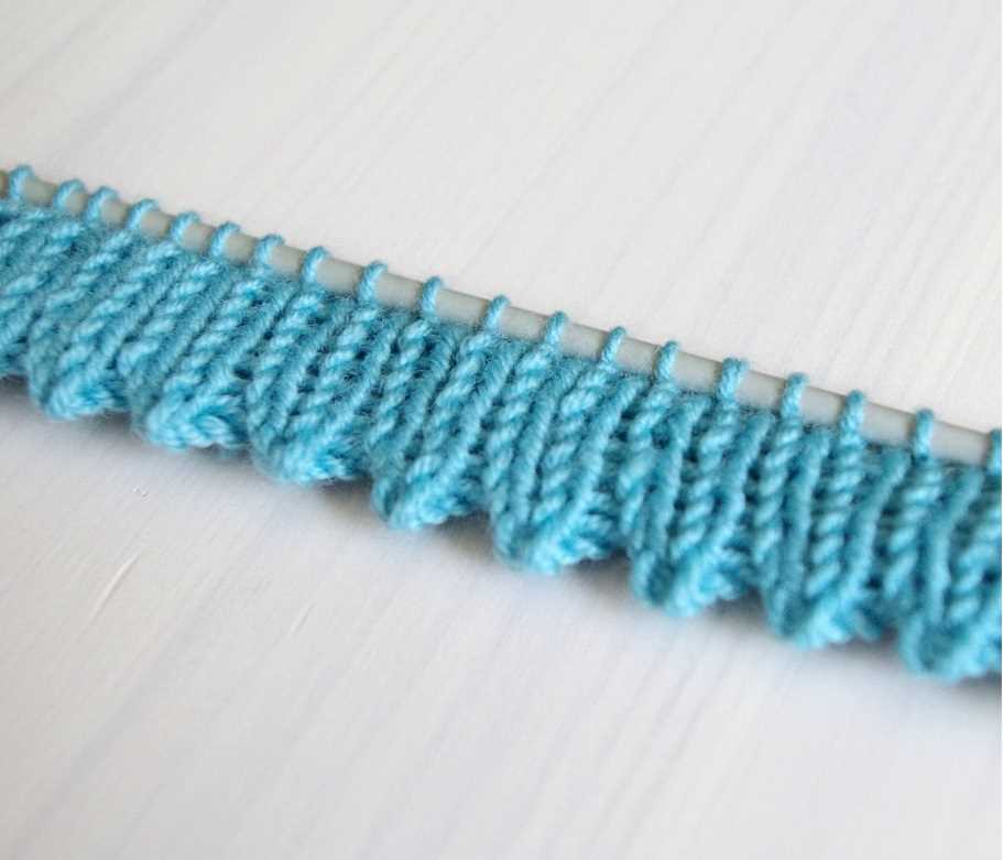 Eyelet knit stitch pattern