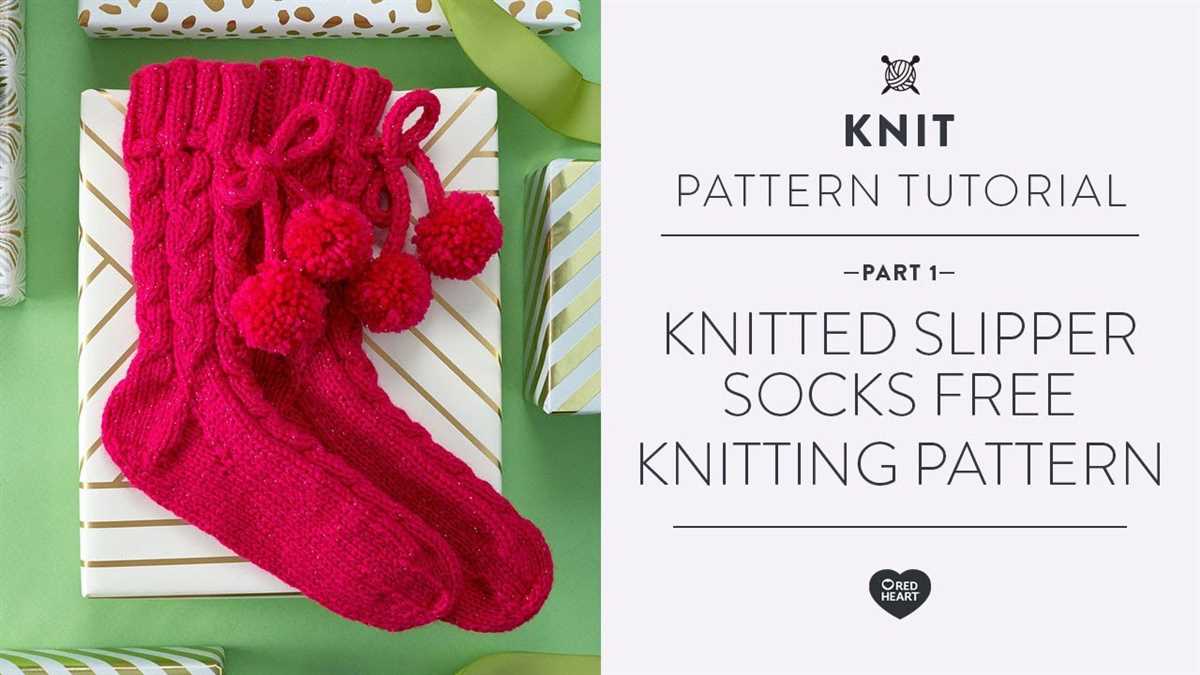 Free knitting pattern for easy slippers with cuffs