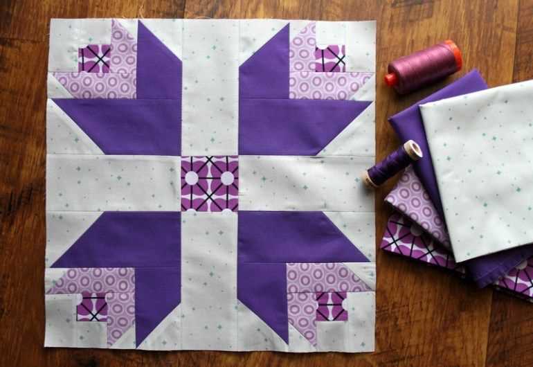 Knitted quilt block patterns