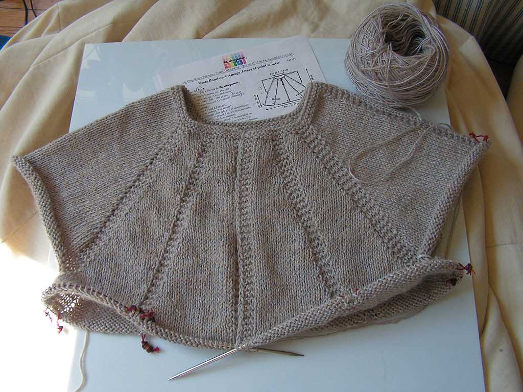 Top down raglan cardigan knitting pattern