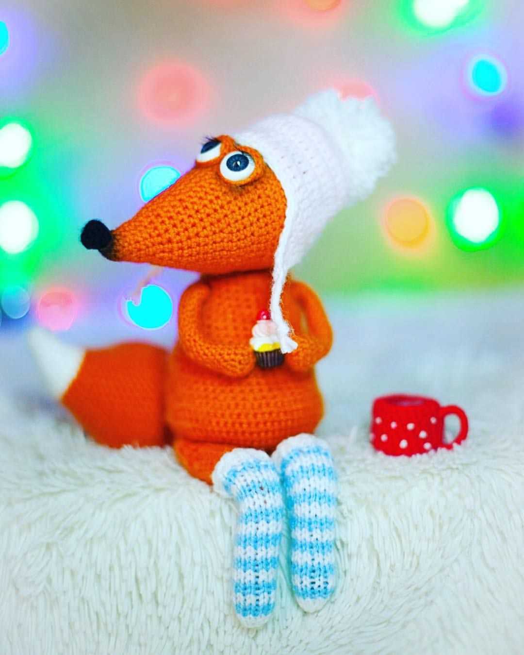 Fox toy knitting pattern