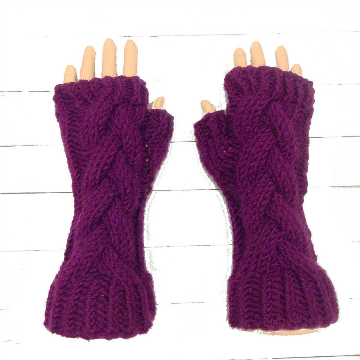 Knitting pattern for gloves
