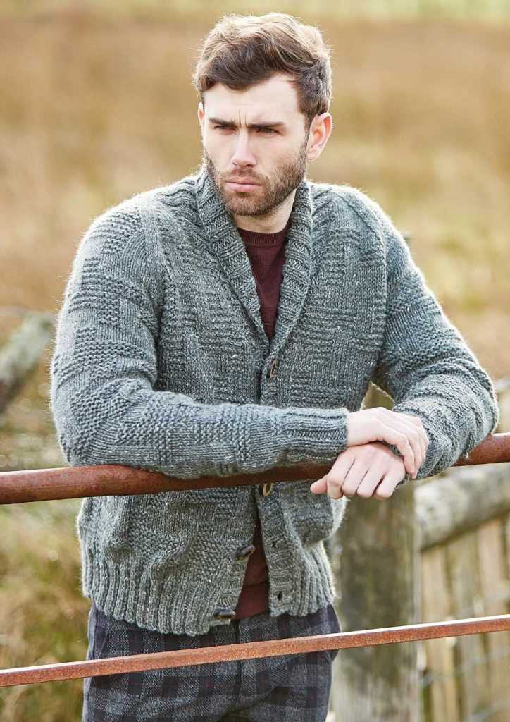 Easy mens cardigan knitting pattern